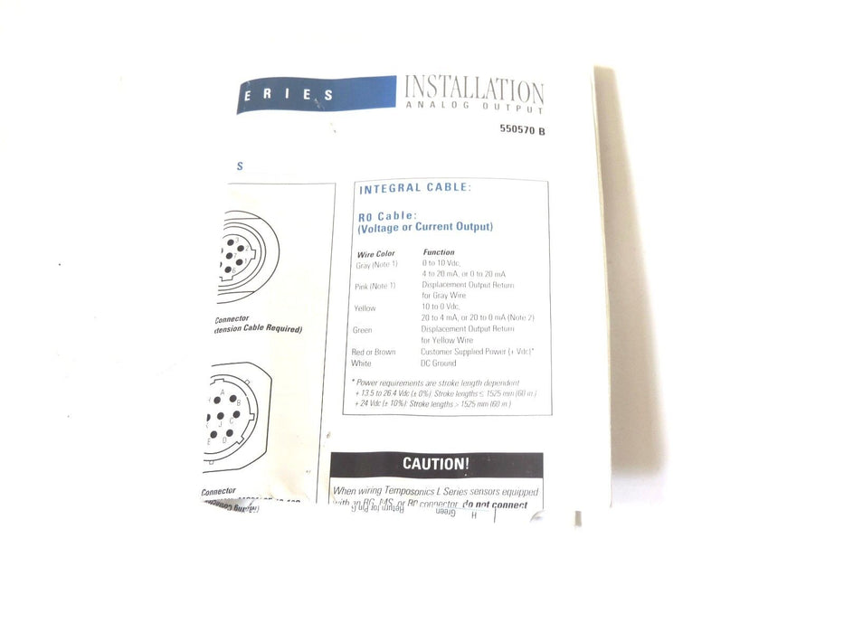 NEW MTS TEMPOSONICS LHTRG00U04801V0 LINEAR TRANSDUCER L SERIES