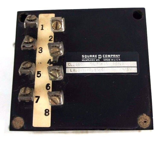 SQUARE D 8501T020 RELAY SER. B LV. 120 HZ. 50/60 CL. 8501 TY. T0-20