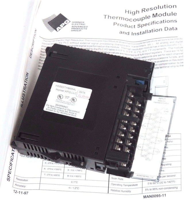 HORNER ELECTRIC HE693THM884L THERMOCOUPLE INPUT MODULE REPAIRED