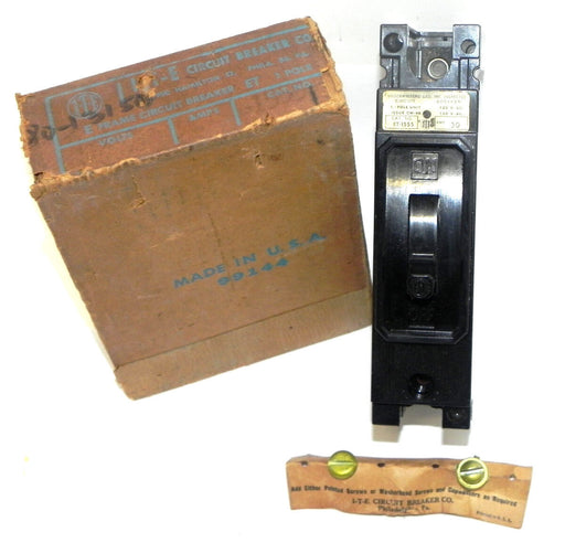 NIB ITE ET-1555 CIRCUIT BREAKER 30AMP, 1POLE, ET1555