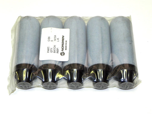 LOT OF 5 NEW NORGREN C/S6 PLAS POR SILENCERS 3/4 PTF CS6