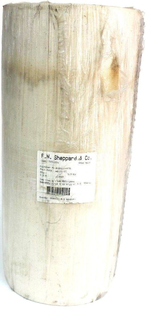 NEW F.N. SHEPPARD F3W0-0B31-20AB CONVEYOR BELT 22" W. X 18' 8" L W/ S.S STAPLES