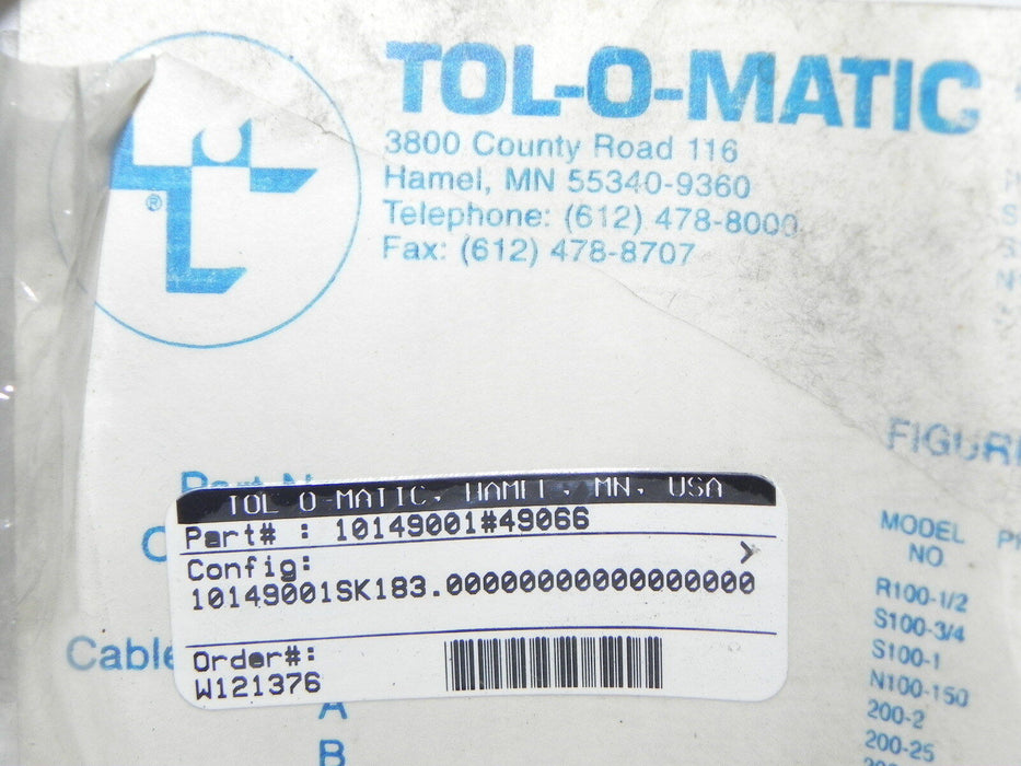 NEW TOL-O-MATIC CABLE CYLINDER REPLACEMENT CABLE 10149001#49066 10149001SK183