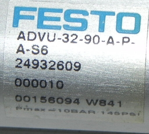 NEW FESTO ADVU-32-90-A-P-A-S6 PNEUMATIC CYLINDER COMPACT ADVU3290APAS