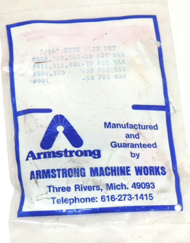 NEW ARMSTRONG PRESSURE CHANGE ASSEMBLY 7/16'' ORIF. MECH LESS BKT