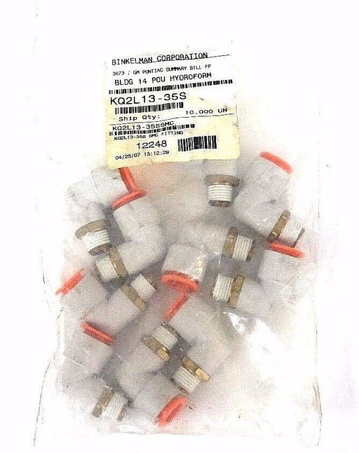 BAG OF 10 NEW SMC KQ2L13-35S MALE ELBOW FITTINGS KQ2L1335S