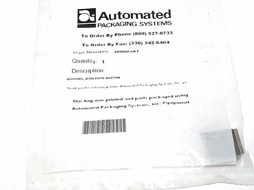 NEW AUTOMATED PACKAGING SYSTEMS 360003A1 HOUSING FOR H100 PUSHBUTTON