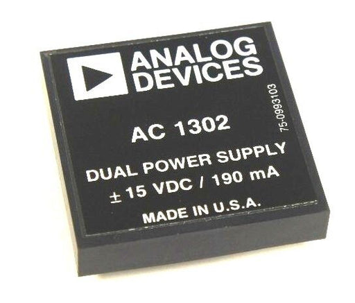NEW ANALOG DEVICES AC-1302 DUAL POWER SUPPLY 15 VDC, 190 MA, AC1302