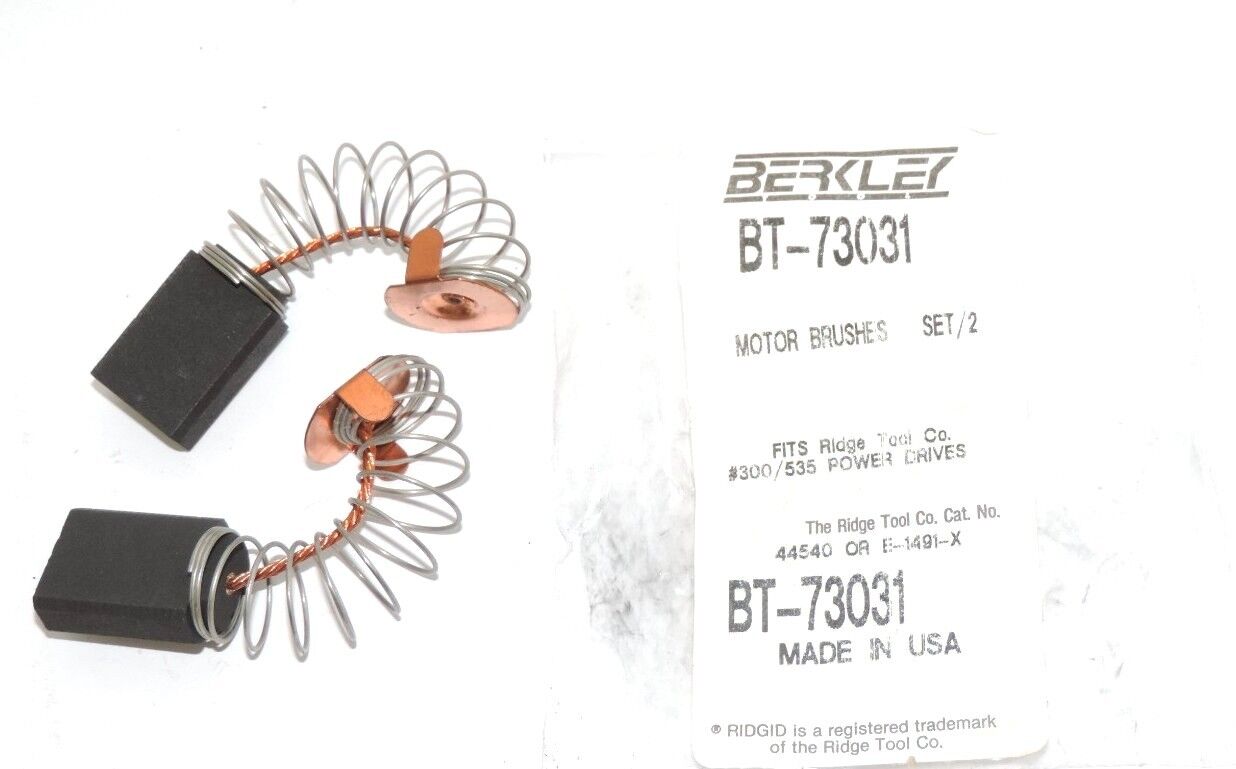 NEW BERKLEY BT-73031 MOTOR BRUSHES BT73031 SET/2 RIDGE P/N: 44540 OR E-1491-X
