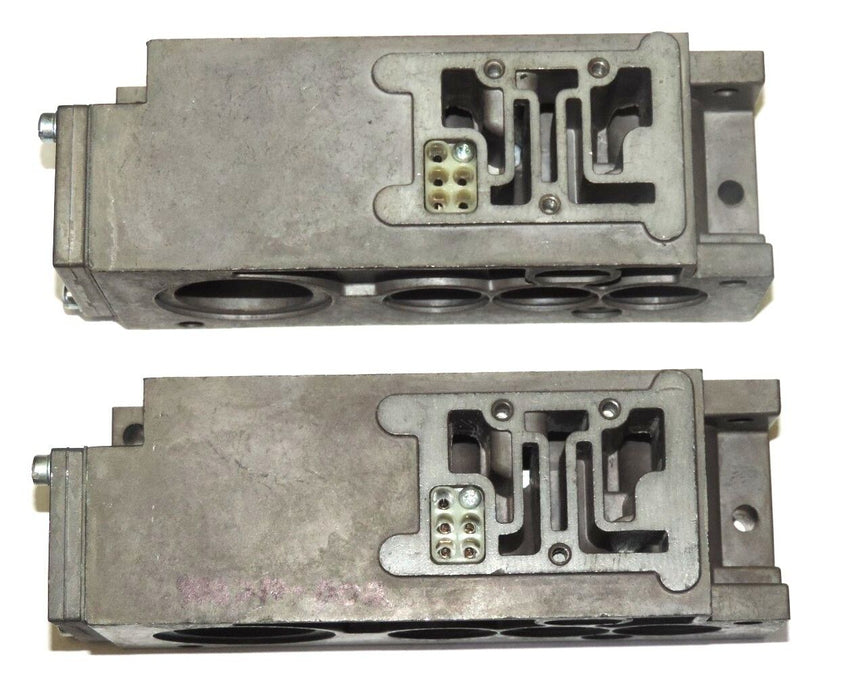 LOT OF 2 NUMATICS 229-632 VALVE BASE MANIFOLD BLOCKS 229632