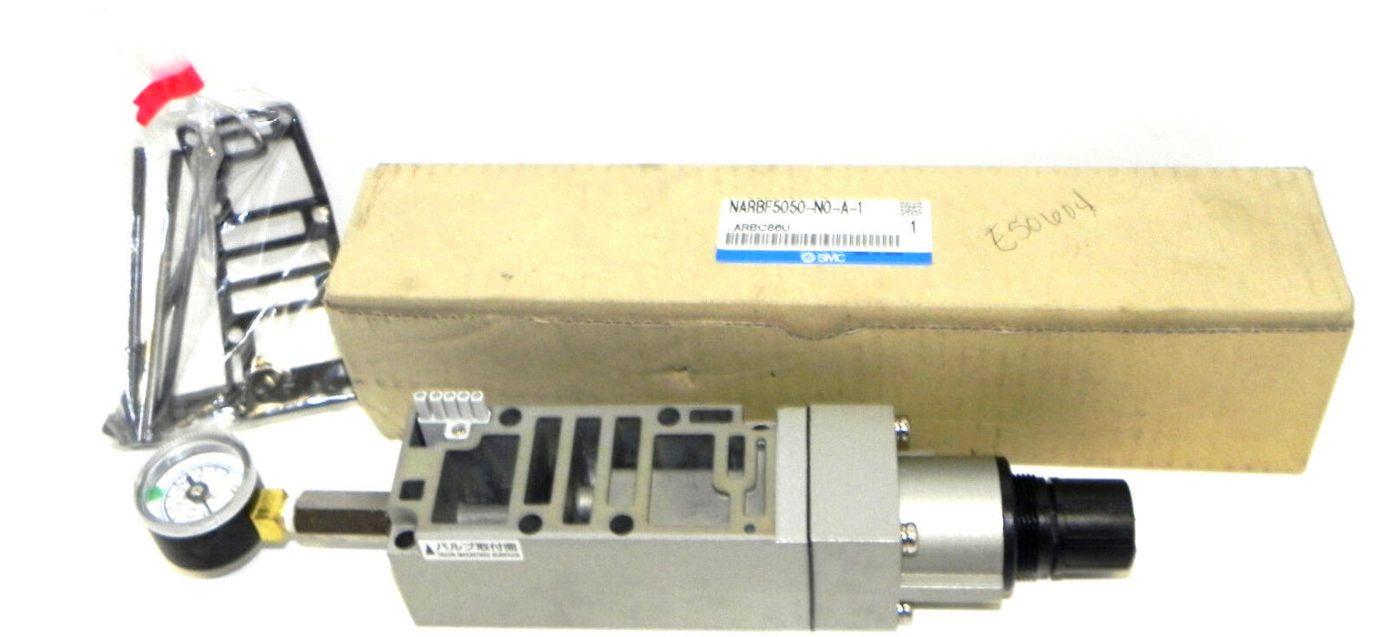 NIB SMC NARBF5050-N0-A-1 REGULATOR VALVE W/ GAUGE NARBF5050N0A1