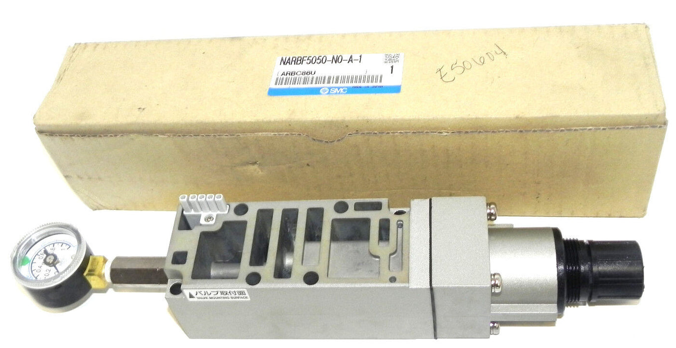 NIB SMC NARBF5050-N0-A-1 REGULATOR VALVE W/ GAUGE NARBF5050N0A1