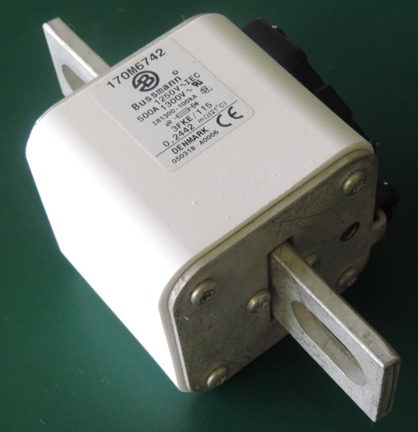 NEW BUSSMAN 170-M-6742 FUSE 500A 1250V 3FKE/115 CU AR, 170M6742