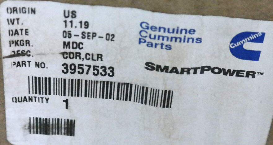 NEW CUMMINS COOLER CORE PART NO. 3957533