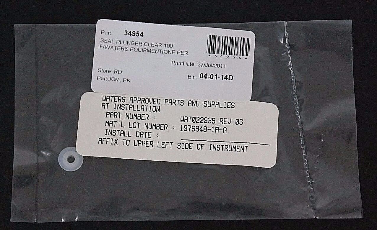 NEW WATERS WAT022939 PLUNGER SEAL CLEAR