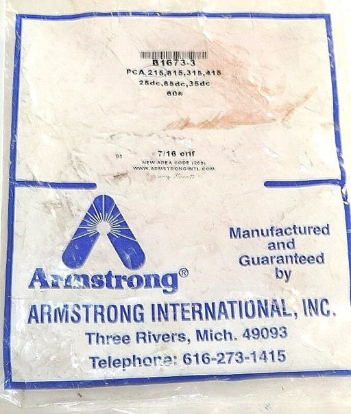 NEW ARMSTRONG B1671-3 PRESSURE CHANGE ASSEMBLY 7/16 PCA 215 B16713