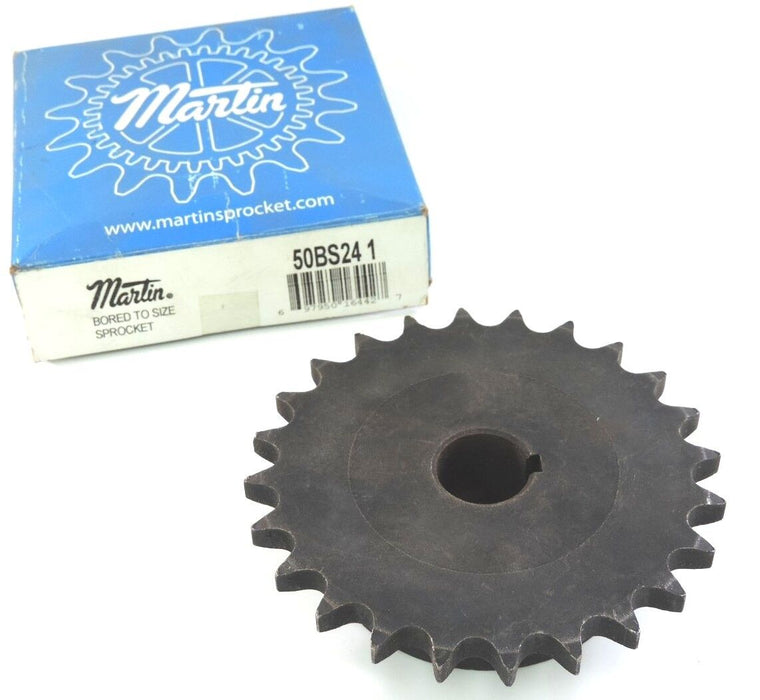 NIB MARTIN 50BS241 SPROCKET .625IN PITCH 1 IN BORE 24 TEEETH 50BS24-1