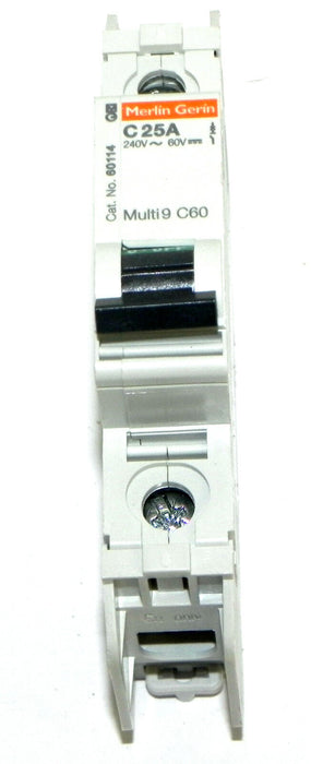 NEW MERLIN GERIN 60114 CIRCUIT BREAKER C 25A, 240V~ 60V, MULTI 9 C60