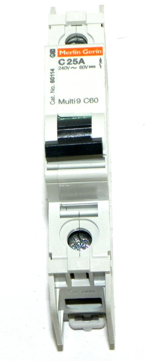 NEW MERLIN GERIN 60114 CIRCUIT BREAKER C 25A, 240V~ 60V, MULTI 9 C60
