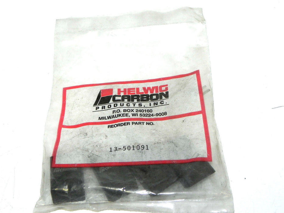 BAG OF 4 NEW HELWIG CARBON BRUSH 13-501091, 0.500-M X 1 X 1.75IN H45 GRADE