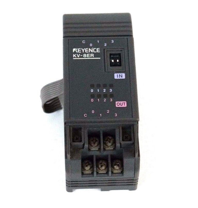 KEYENCE KV-16T PLC I/O MODULE W/ KV-8ER EXPANSION MODULE KV16T KV8ER ...