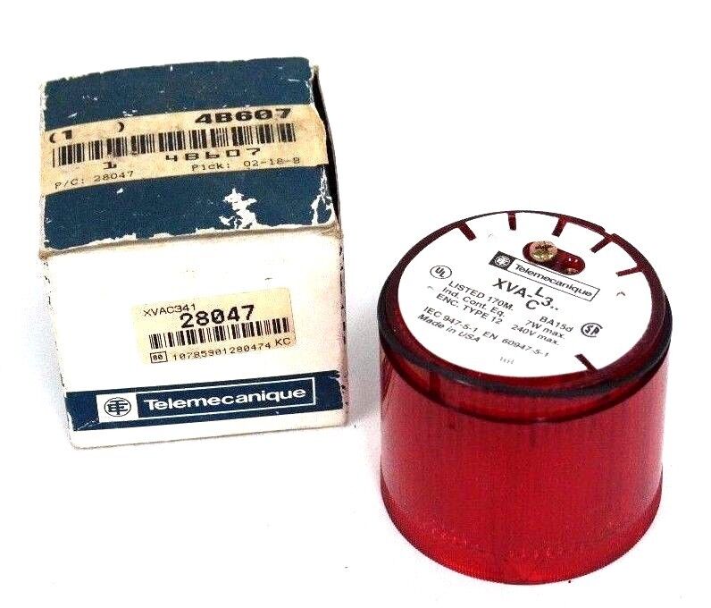 NIB TELEMECANIQUE XVAC341 STACK LIGHT STEADY RED LENS