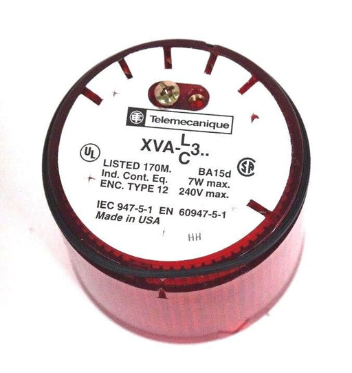 NIB TELEMECANIQUE XVAC341 STACK LIGHT STEADY RED LENS