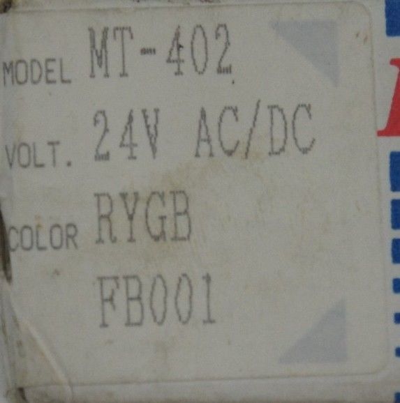 NIB PATLITE MT-402 SIGNAL TOWER SUPER SLIM 24V, MT402
