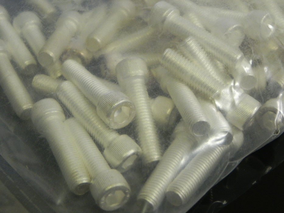 BAG OF 100 NON-VENTED SILVER PLATED SCREWS 1/4-28X1" HEX HEAD C-2816-NA REDIVAC