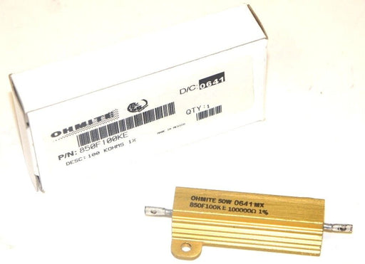 LOT OF 4 NIB OHMITE 850F100KE RESISTORS, 10 KOHMS, 1%