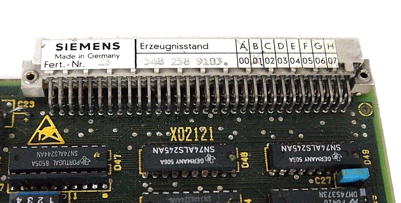 SIEMENS 6FX1125-8AC01 CPU MODULE A/8509 546700, GE.548258.0002.01, 5482589103