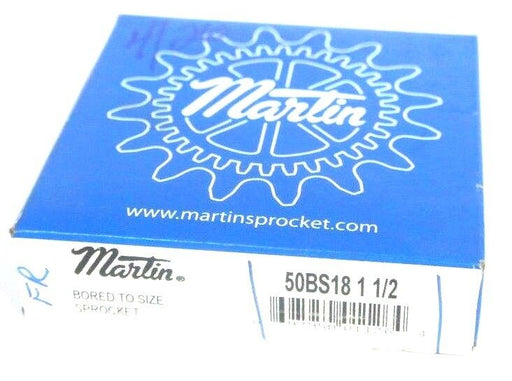 FACTOR SEALED MARTIN 50BS18-1-1/2 SPROCKET 1 1/2" BORE 18 TEETH 50BS18112