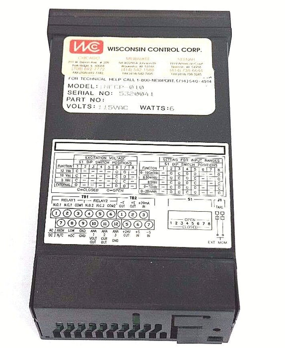 NIB NEWPORT INFCP-010 DIFFERENTIAL PRESSURE METER 115VAC, 6WATTS, INFCP010