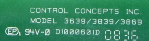 NEW CONTROL CONCEPTS 3639/3839/3869 CIRCUIT BOARD