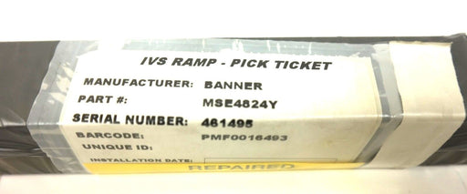 BANNER MSE4824Y MINI-SCREEN 48" LIGHT CURTAIN 30FT RANGE REPAIRED