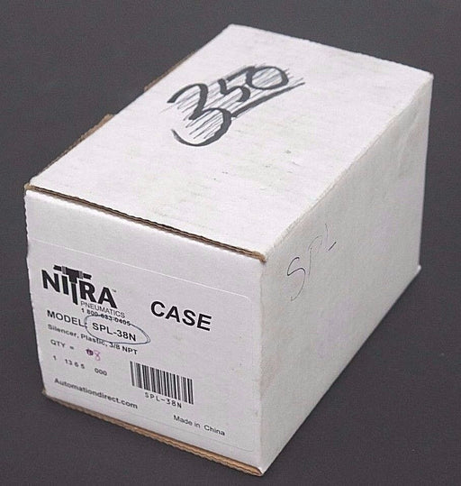 BOX OF 8 NEW NITRA SPL-38N PLASTIC SILENCERS 3/8" NPT SPL38N
