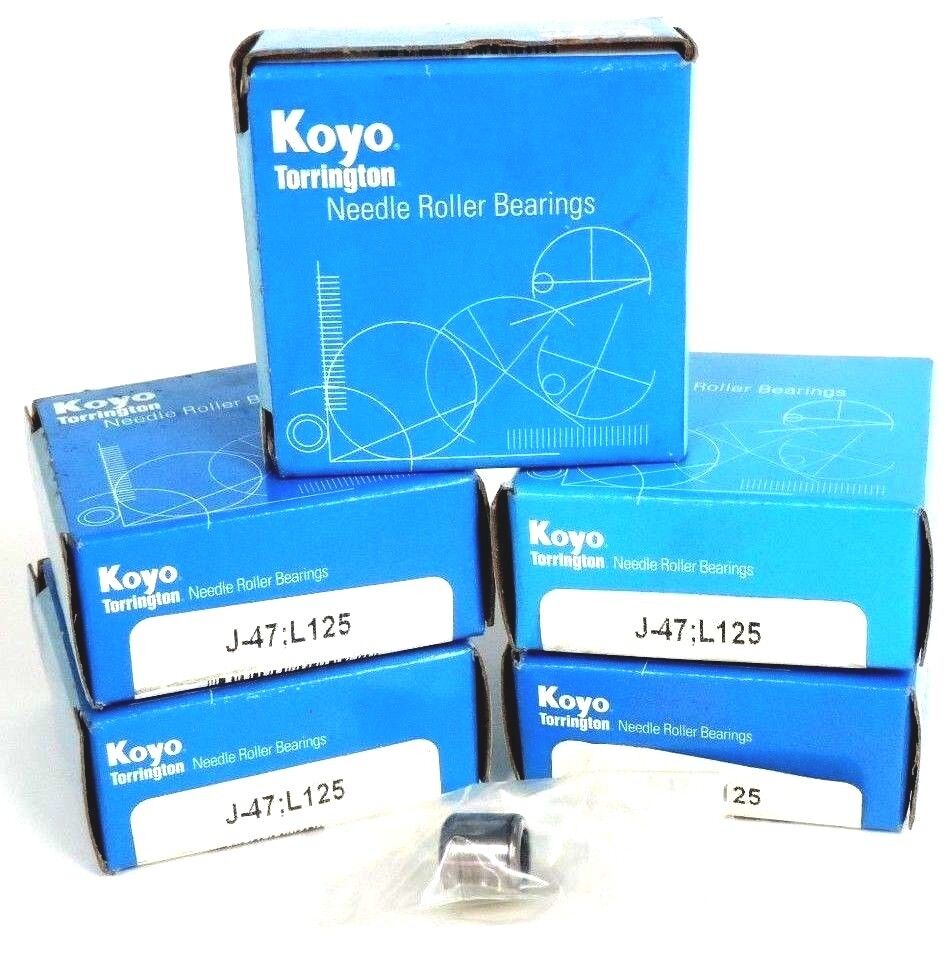 LOT OF 5 NIB KOYO TORRINGTON  J-47:L125 NEEDLE ROLLER BEARINGS J-47 L125