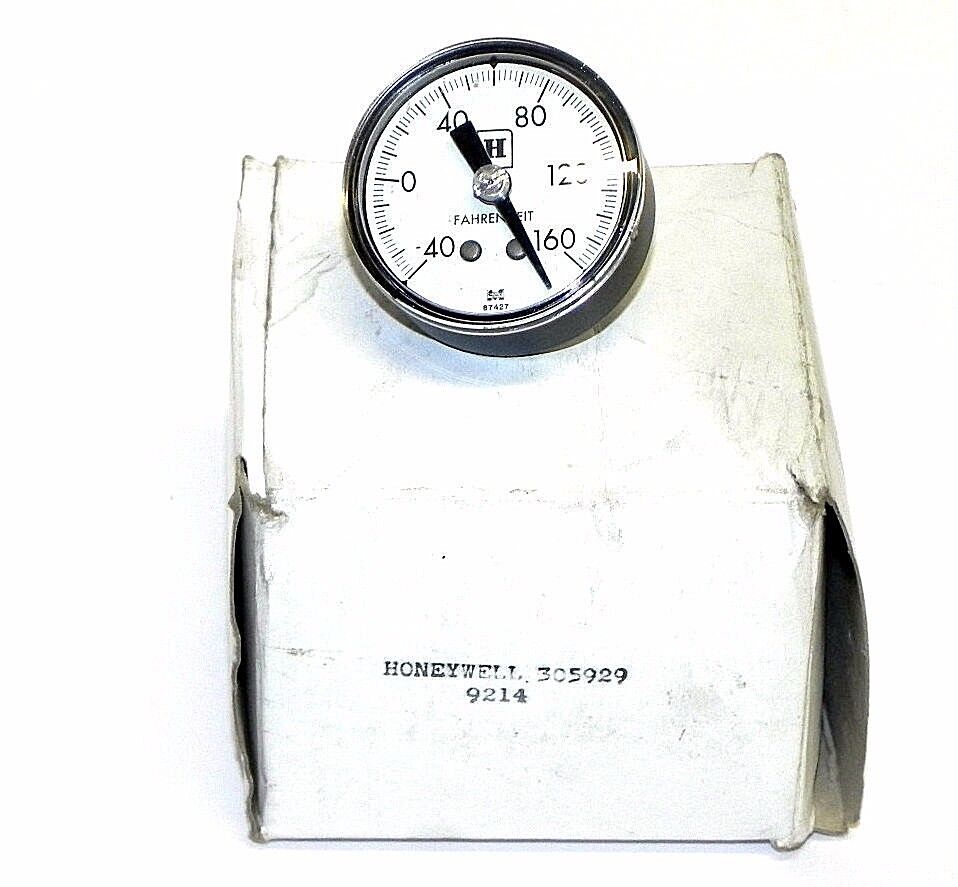 NIB HONEYWELL 305929, -40-160 DEGREES TEMPERATURE GAUGE 87427