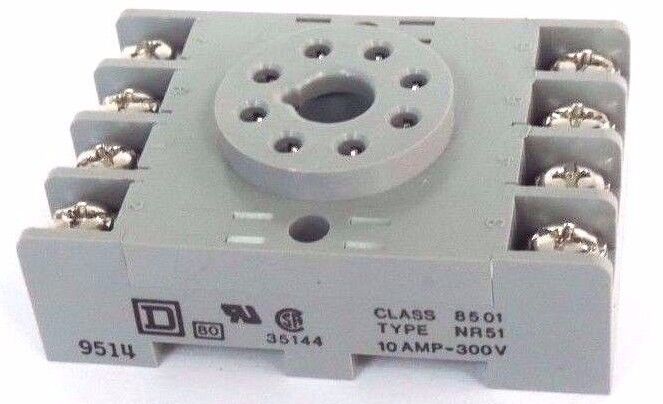 LOT OF 3 NIB SQUARE D 8501-NR51 RELAY SOCKETS 8501NR51 SER. A