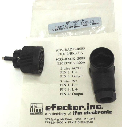 NEW IFM EFECTOR BK-300-A CONNECTOR 90DEGREE 4PIN FEMALE BK300A