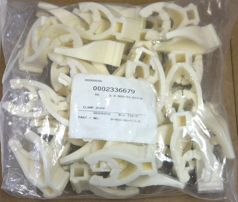 LOT OF 40 NEW KRONES 0-900-91-837-8 CLAMPS, D=29, 0002336679