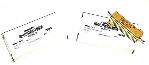 LOT OF 2 NIB OHMITE 850FR10 METAL MITE RESISTORS, 50 W, RE75GR100