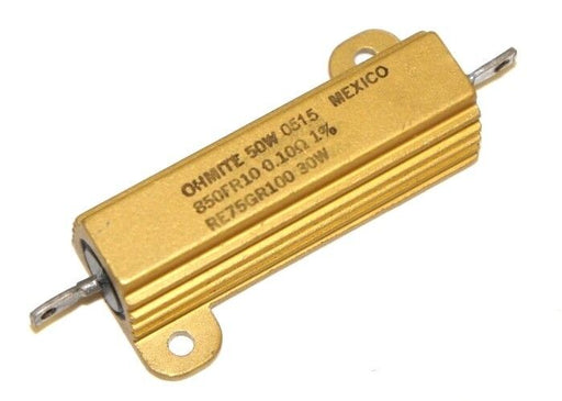 LOT OF 2 NIB OHMITE 850FR10 METAL MITE RESISTORS, 50 W, RE75GR100