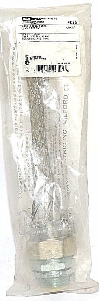 NEW HUBBELL FC75 FLEXIBLE CONDUIT GRIPS CONDUIT SIZE: 3/4''
