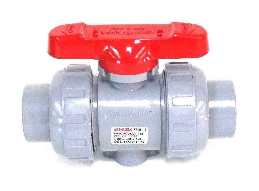 LOT OF 9 NIB ASAHI 1609010 BALL VALVE 1" C-PVC EPDM TYPE 21 1609-010