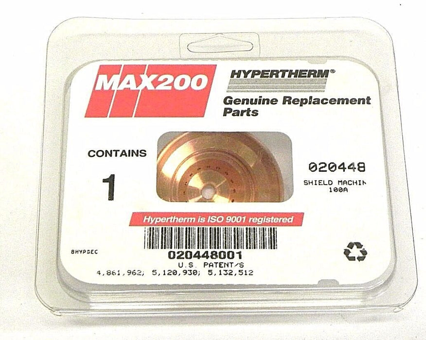 NEW HYPERTHERM 020448 SHIELD 100A, MAX200