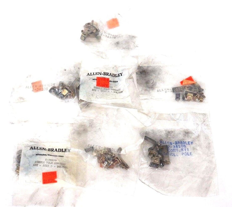 LOT OF 7 NEW ALLEN BRADLEY Z-34108F SINGLE POLE CONTACT KITS, SIZE 0, BUL702L