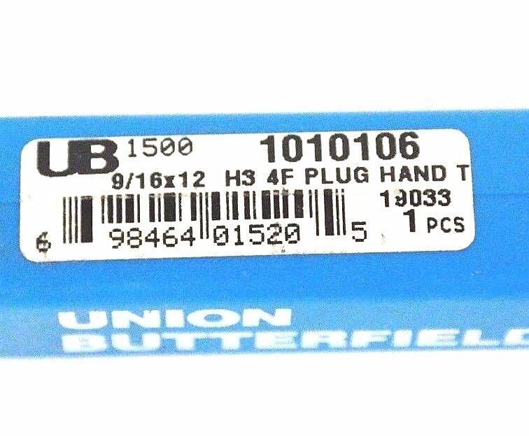 LOT OF 2 NEW UNION BUTTERFIELD 1010106 PLUG HAND TAPS 9/16X12 H3 4F