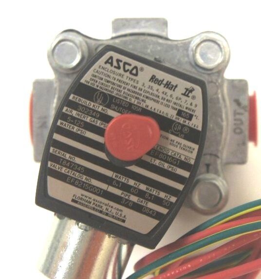 NIB ASCO REDHAT EF8215G001 SOLENOID VALVE 3/8" NPT, REBUILD KIT # 302349