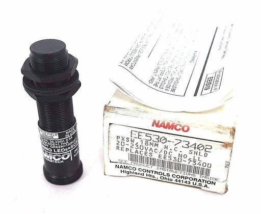 NIB NAMCO EE530-73402 PXSW SENSOR, 18MM REPLACES EE530-73400, 20-230VAC/DC